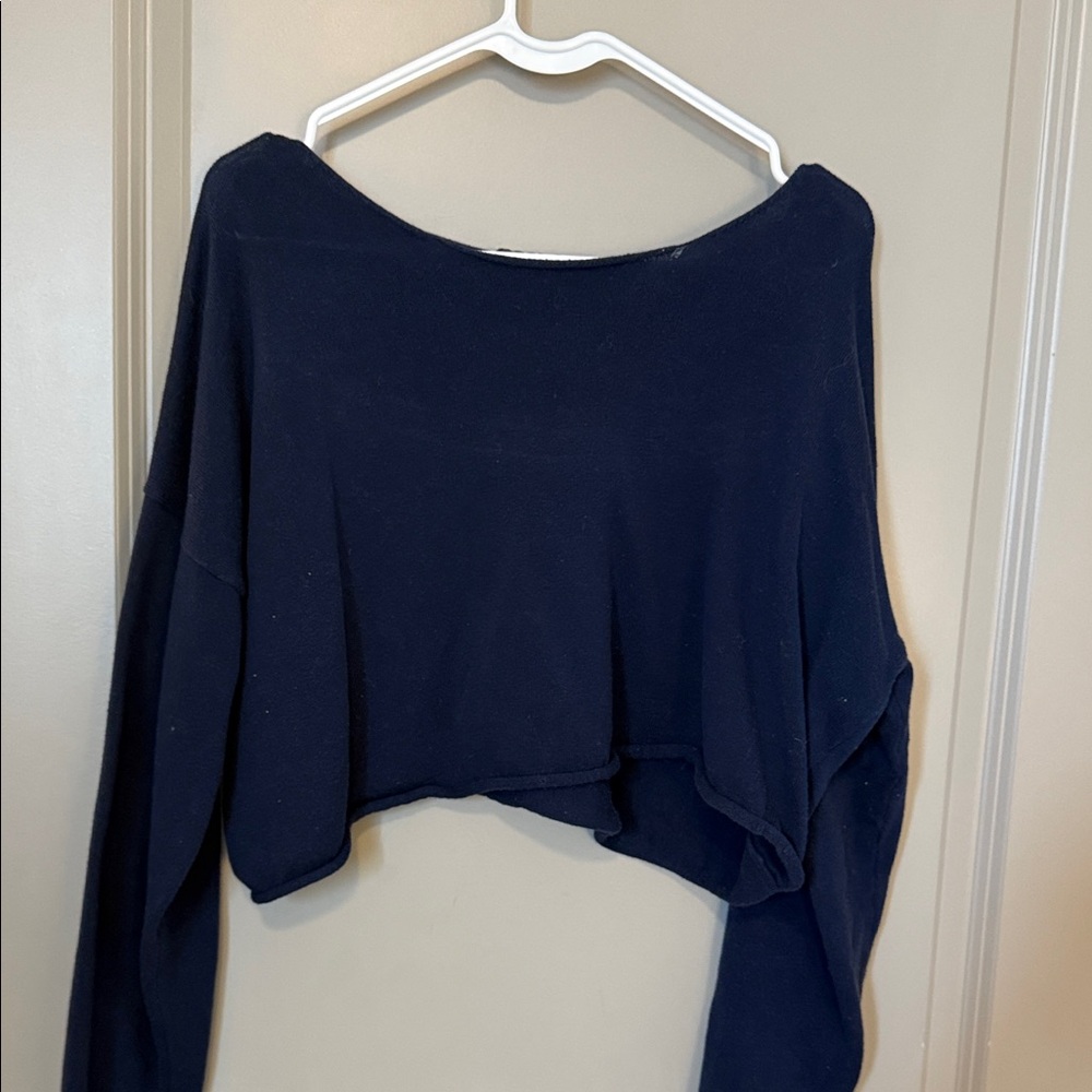 Brandy Melville Dark Blue Cropped Top